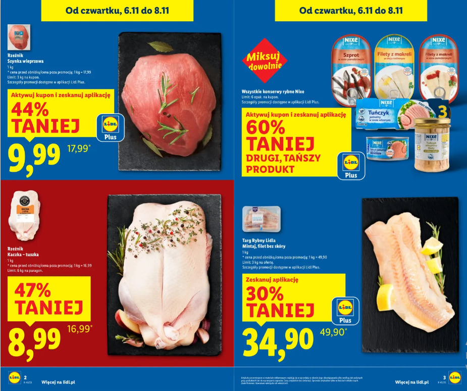 Mega promocje w Lidlu od 6 do 8 listopada – aż do -70%!