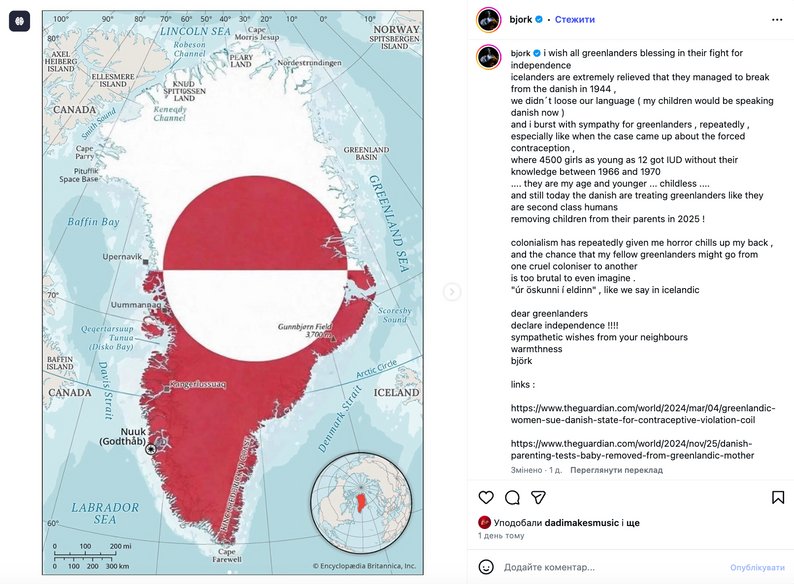 Bjork uderza w Trumpa i wzywa Grenlandię do ogłoszenia niepodległości