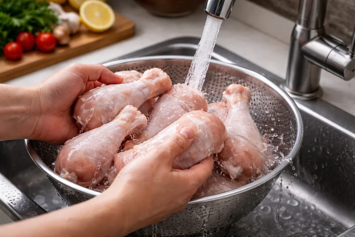 Mycie kurczaka przed gotowaniem: dlaczego to ryzykowne i co robić zamiast