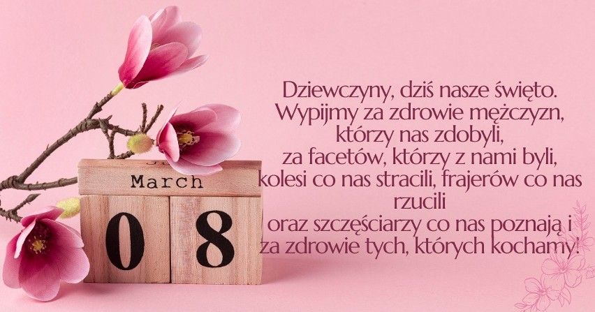 Życzenia na Dzień Kobiet 8 marca 2026: proza, wiersze, kartki 