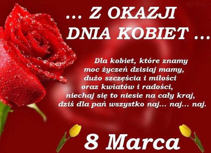 Życzenia na Dzień Kobiet 8 marca 2026: proza, wiersze, kartki 
