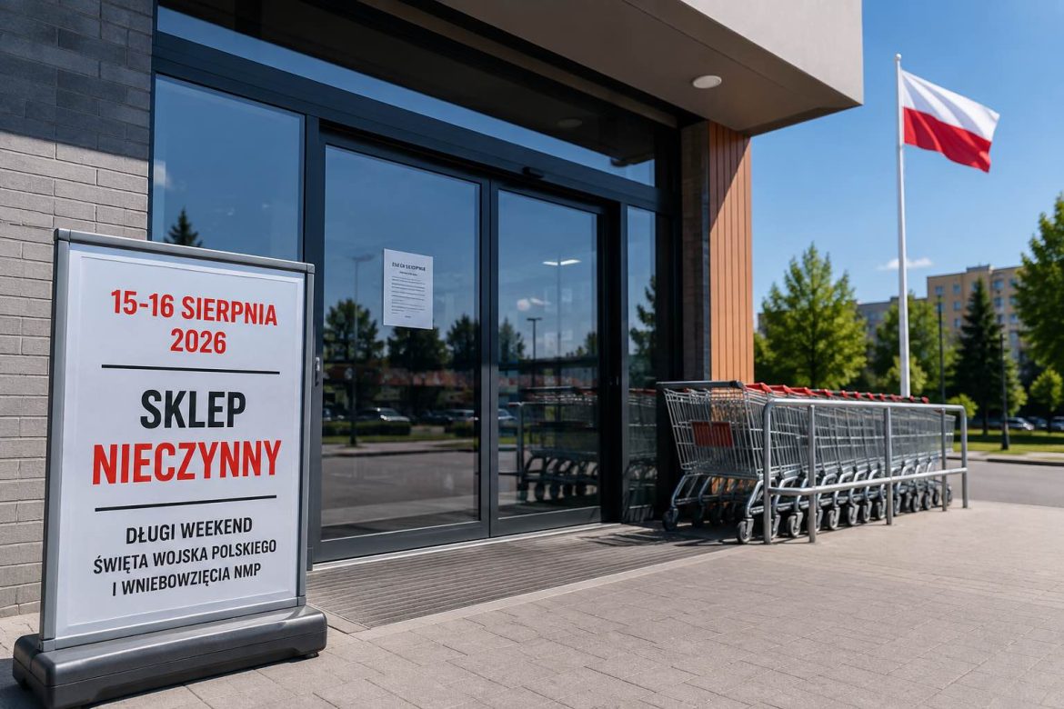 Dwa dni bez dużych zakupów. Jak będą otwarte Lidl, Biedronka i inne sklepy 14–16 sierpnia 2026?