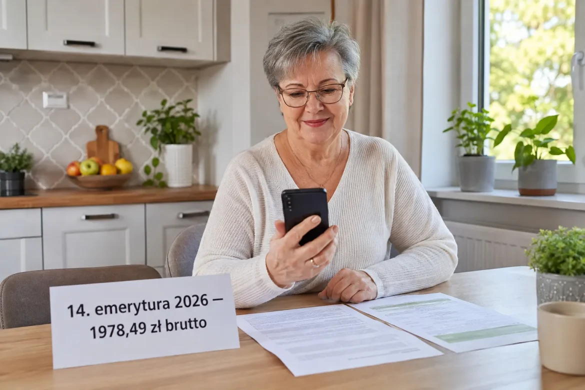 14. emerytura 2026: kto dostanie pełną kwotę z ZUS