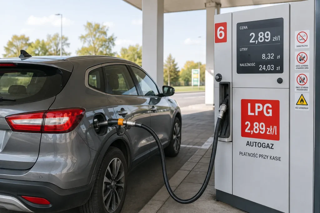 dystrybutory Pb95, diesla i LPG na stacji paliw w Polsce