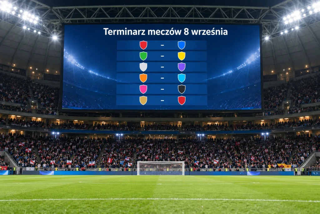 terminarz sześciu meczów Ligi Mistrzów rozgrywanych 8 września 2026 roku