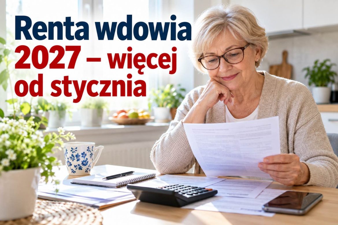 Renta wdowia 2027 wzrośnie od stycznia. ZUS wypłaci 25 proc. drugiego świadczenia