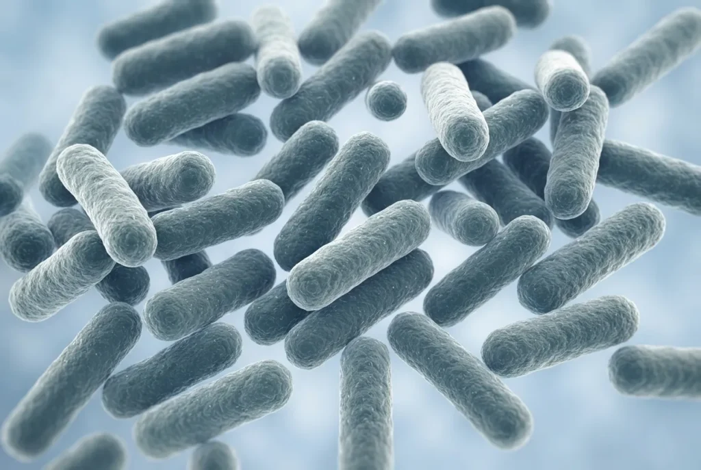 Bakteria Yersinia pestis odpowiedzialna za rozwój dżumy u człowieka.