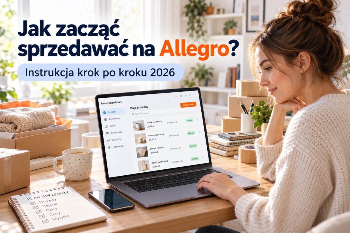 Jak zacząć sprzedawać na Allegro w 2026 roku? Rejestracja, pierwsza oferta i koszty krokpo kroku
